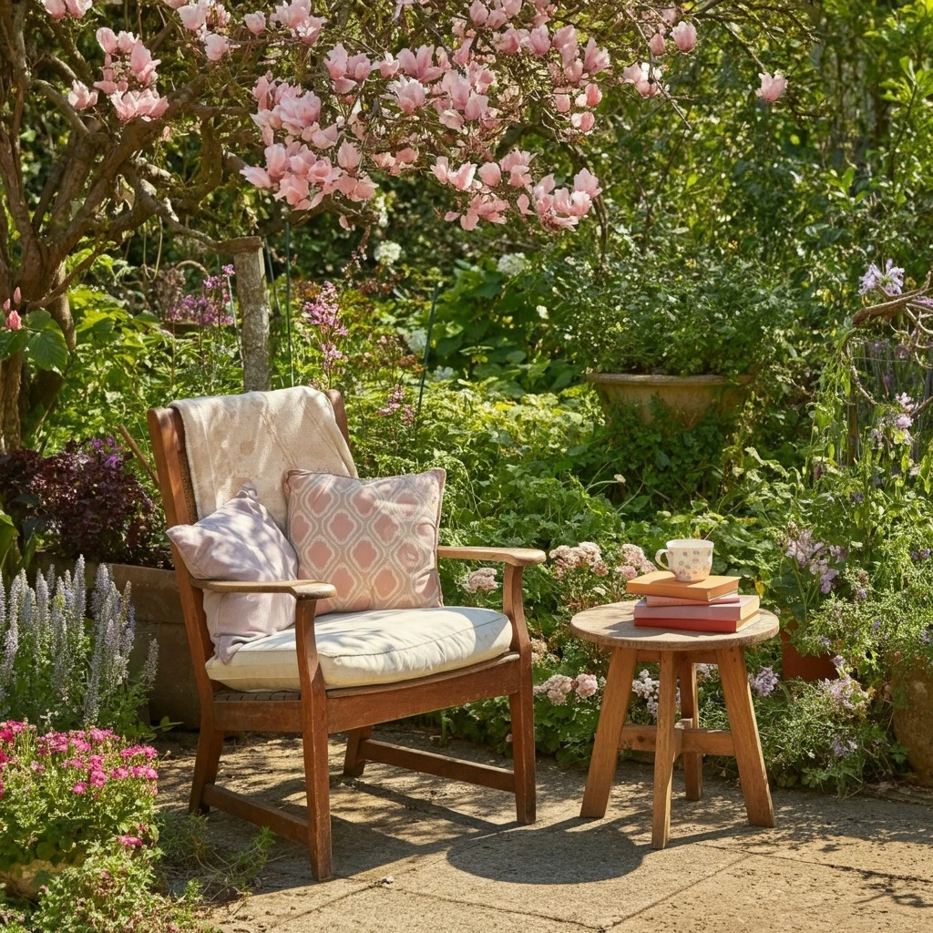 Garden reading nook idea