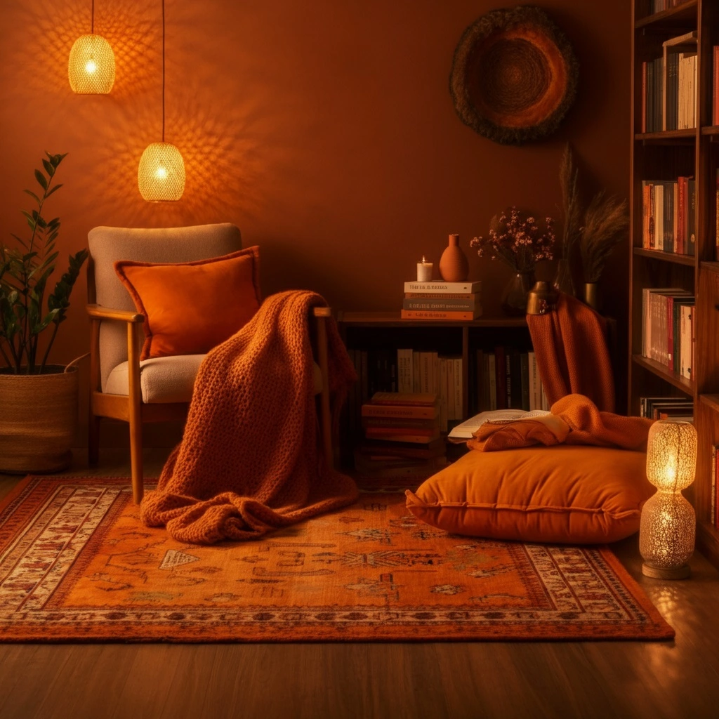 Cozy reading nook idea