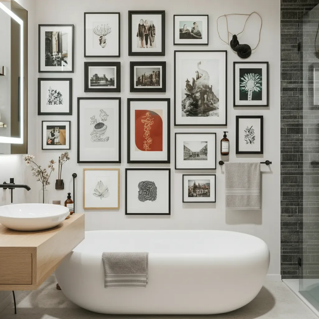 Bathroom Gallery wall