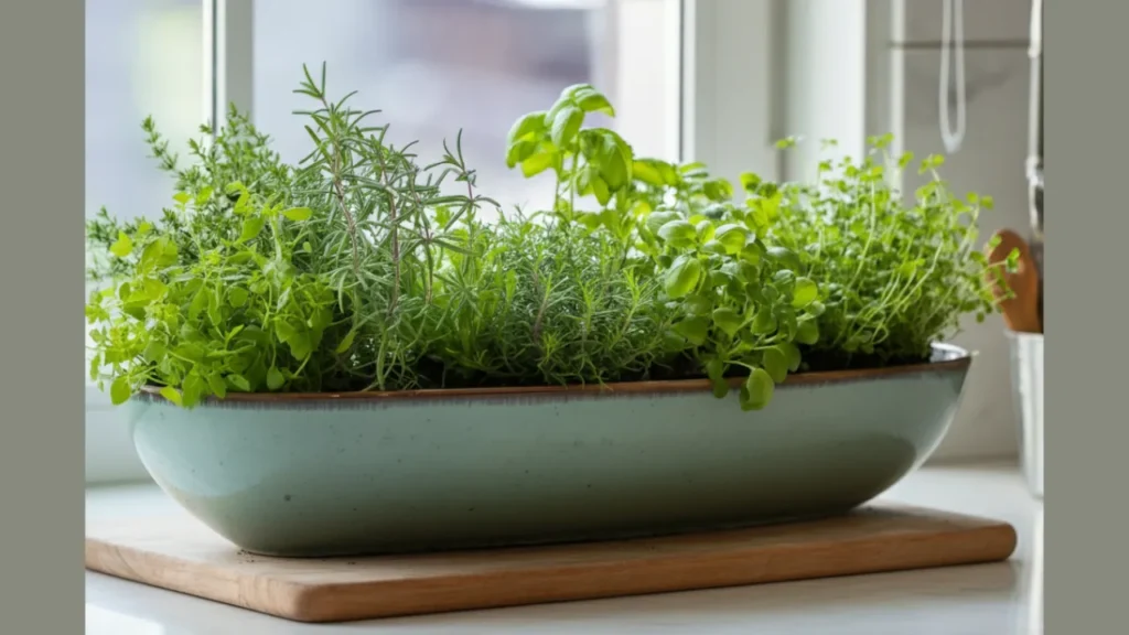 Kitchen dish garden idea